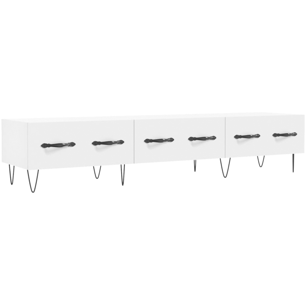 vidaXL 3 Drawer White TV Cabinet Image 2