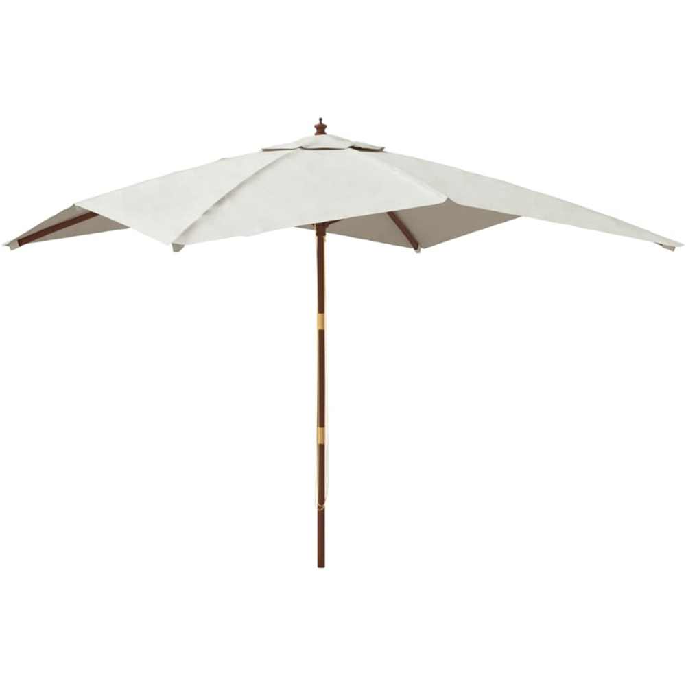 vidaXL White Garden Parasol 2.7 x 3m Image 1