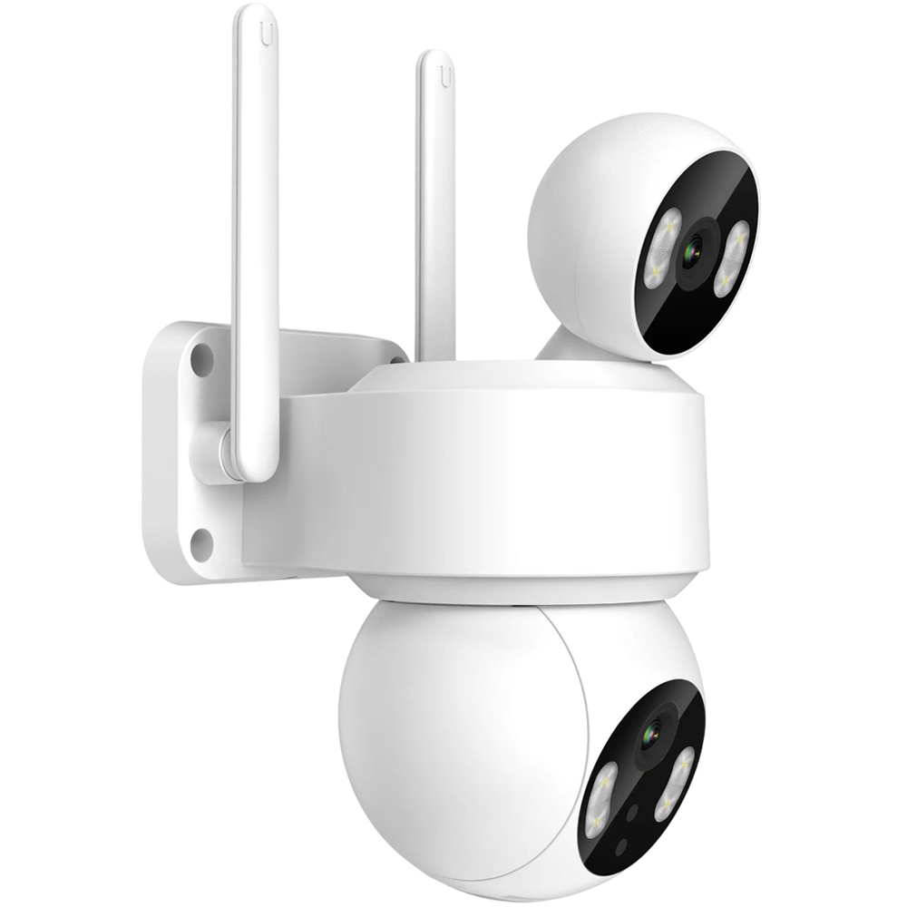 Ener-J White Dual Lens Smart WiFi Outdoor IP Dome Camera Image 1