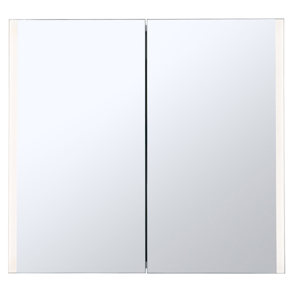Living and Home 2 Door Frameless LED Mirror Bathroom Cabinet Image 3