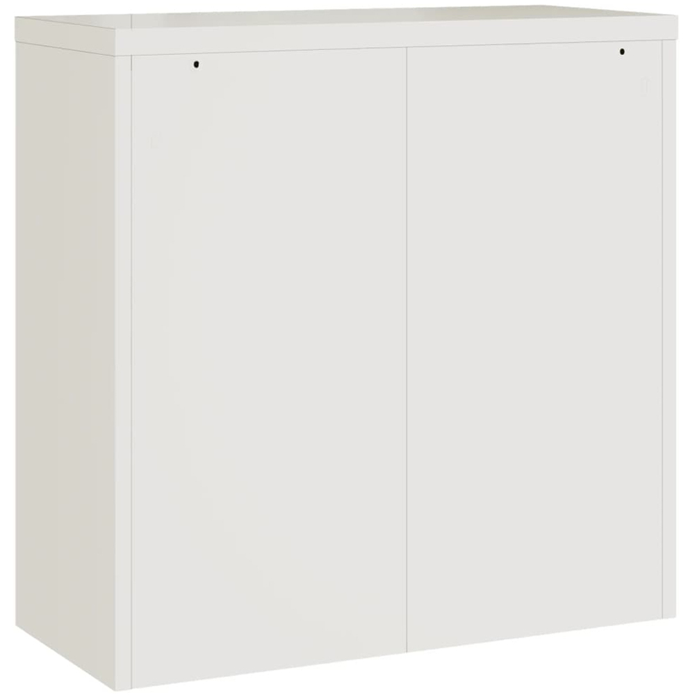 vidaXL 2 Door White Steel Filing Cabinet Set of 2 Image 8