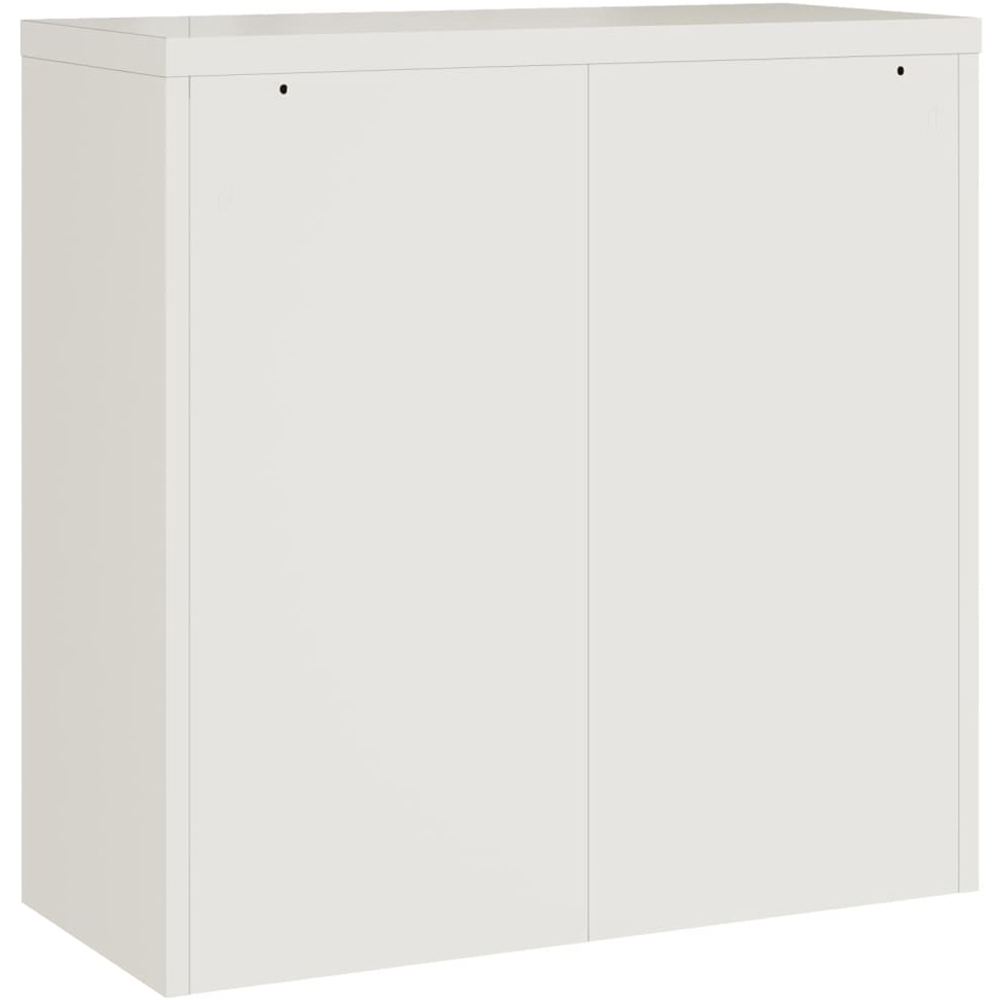 vidaXL 2 Door 3 Shelf White Steel Lockable Office File Cabinet Image 6