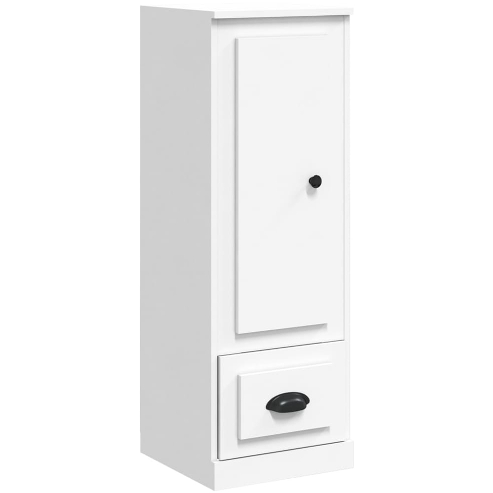 vidaXL Single Door Single Drawer White Highboard Image 2