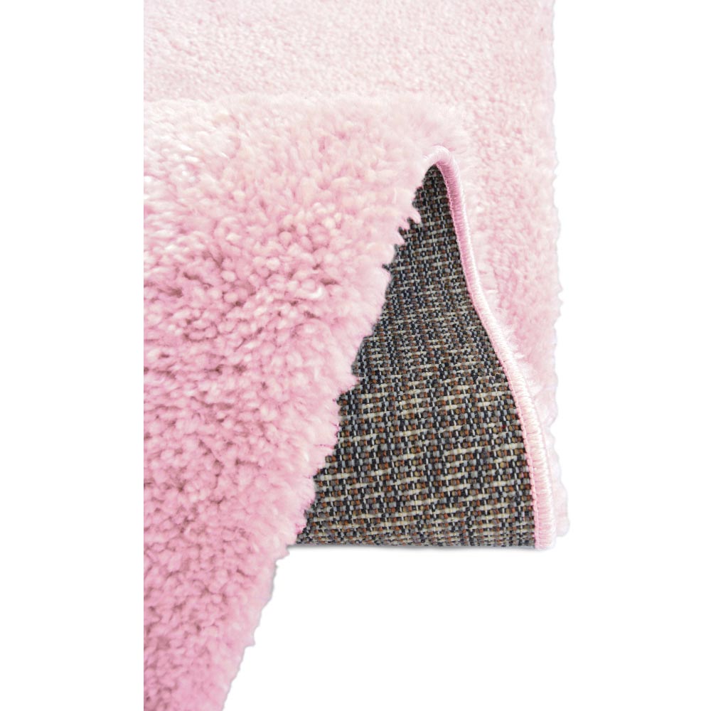 Homemaker Pink Snug Plain Shaggy Rug 120 x 170cm Image 4