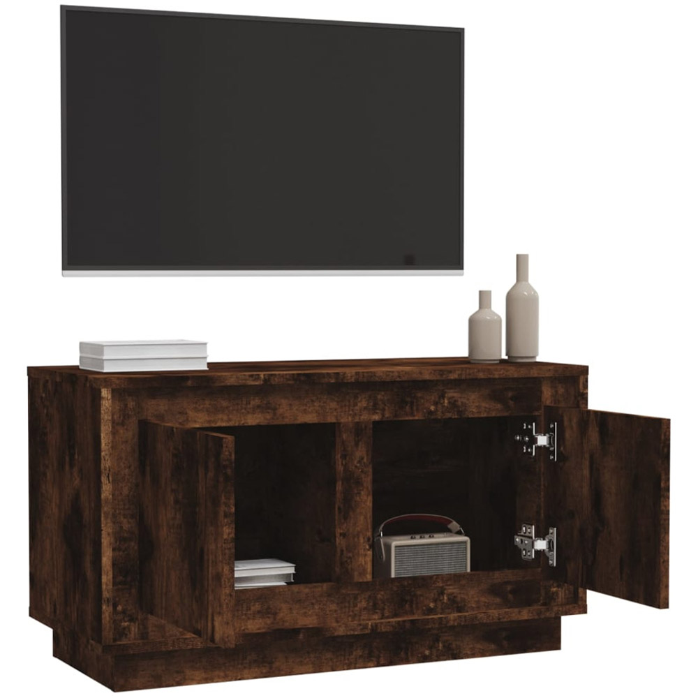 vidaXL Smoked Oak 2 Door TV Cabinet Image 5