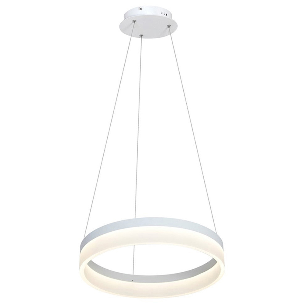 Milagro Ring White LED Pendant Lamp 230v Image 1