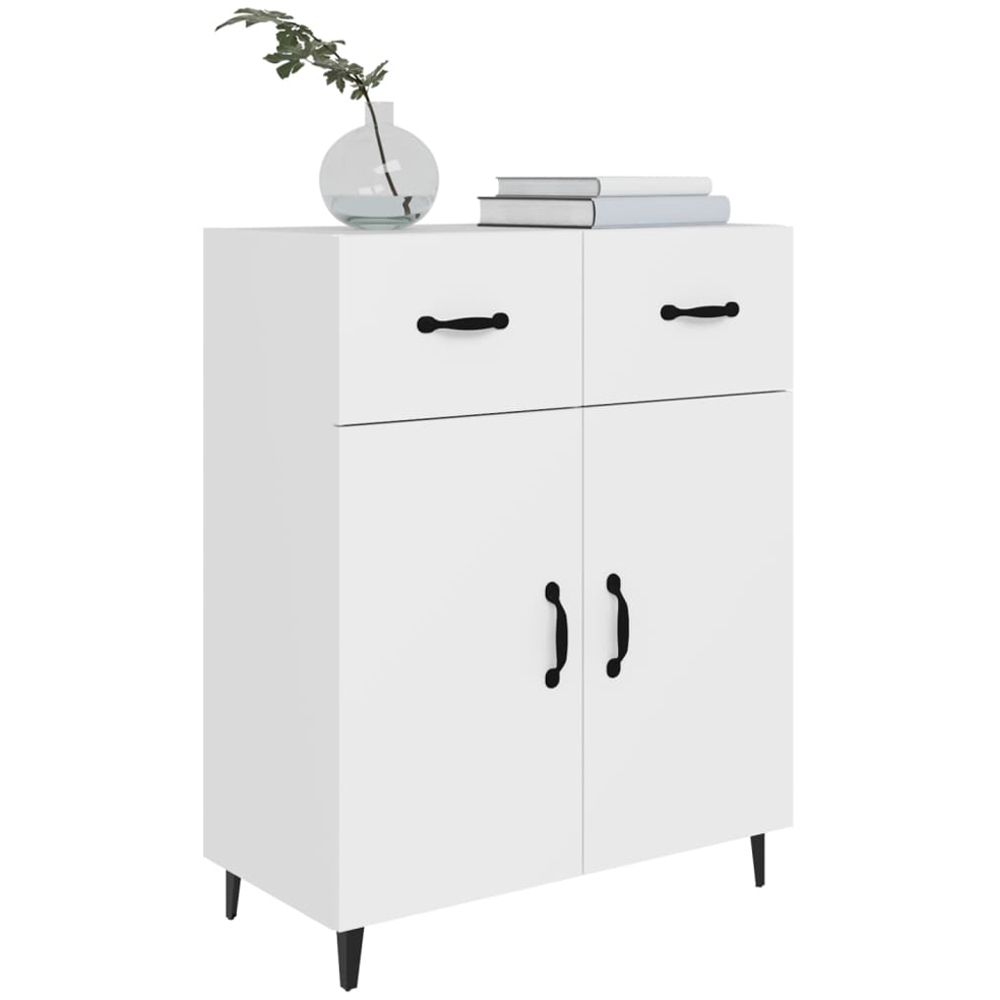 vidaXL 2 Door 2 Drawer White Sideboard Image 3