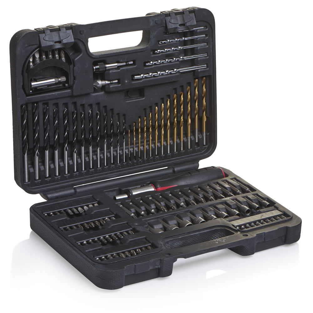 Wilko Drill and Ratchet Screwdriver Set 114 Piece Wilko