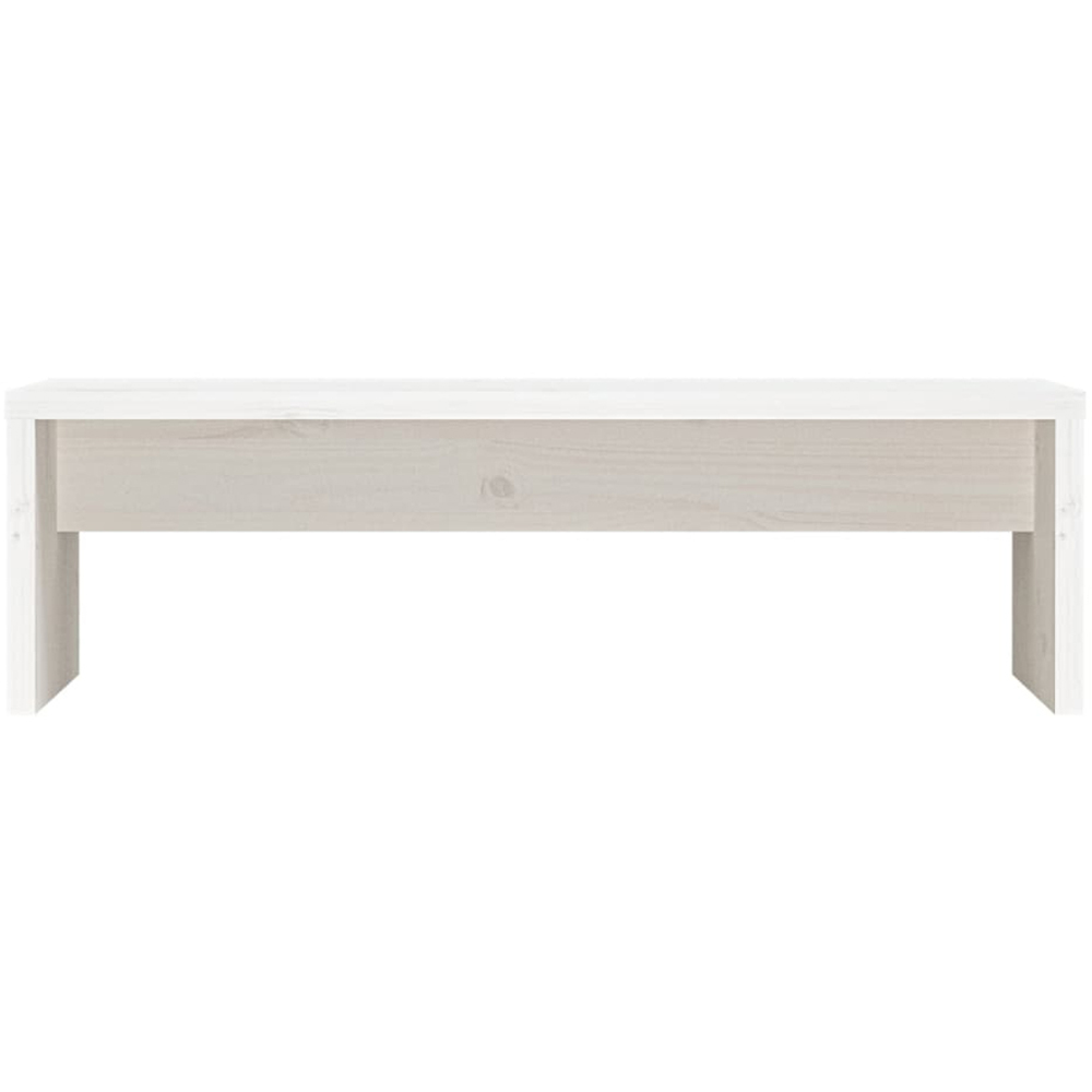 vidaXL White Solid Pine Wood Monitor Stand Image 4