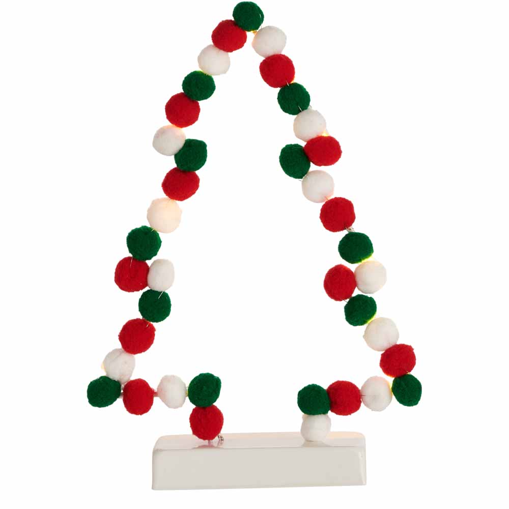 Wilko Merry Pom Pom LED Christmas Tree Image 3
