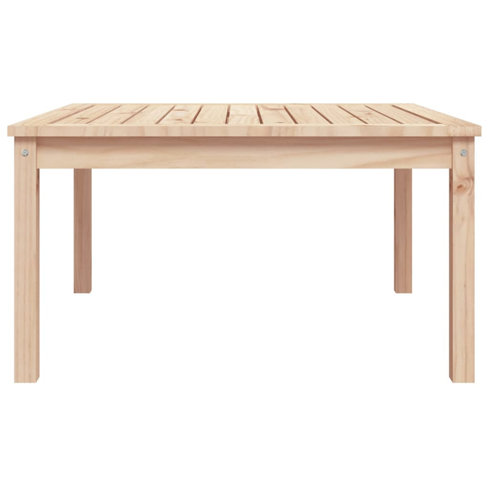 vidaXL Natural Solid Pine Wood Slatted Garden Table 82.5 x 82.5cm Image 3