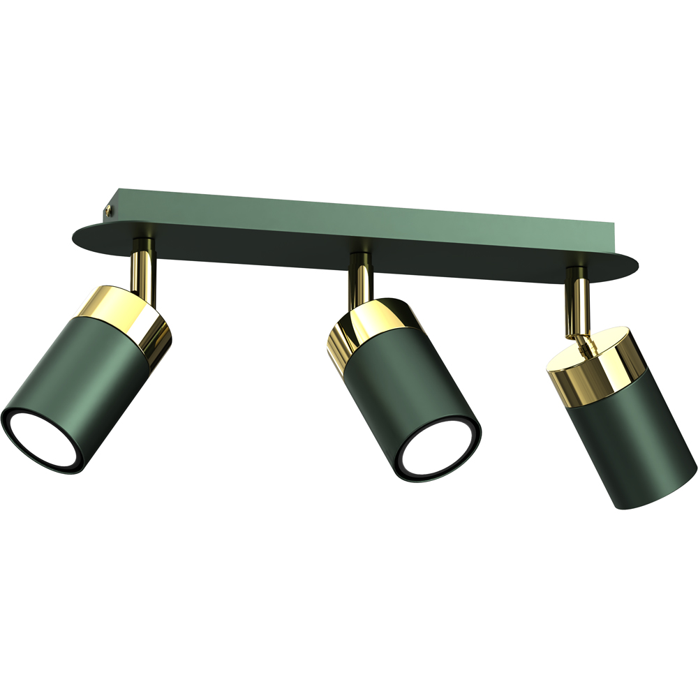 Milagro Joker Green and Gold 3 LED Ceiling Light Image 1