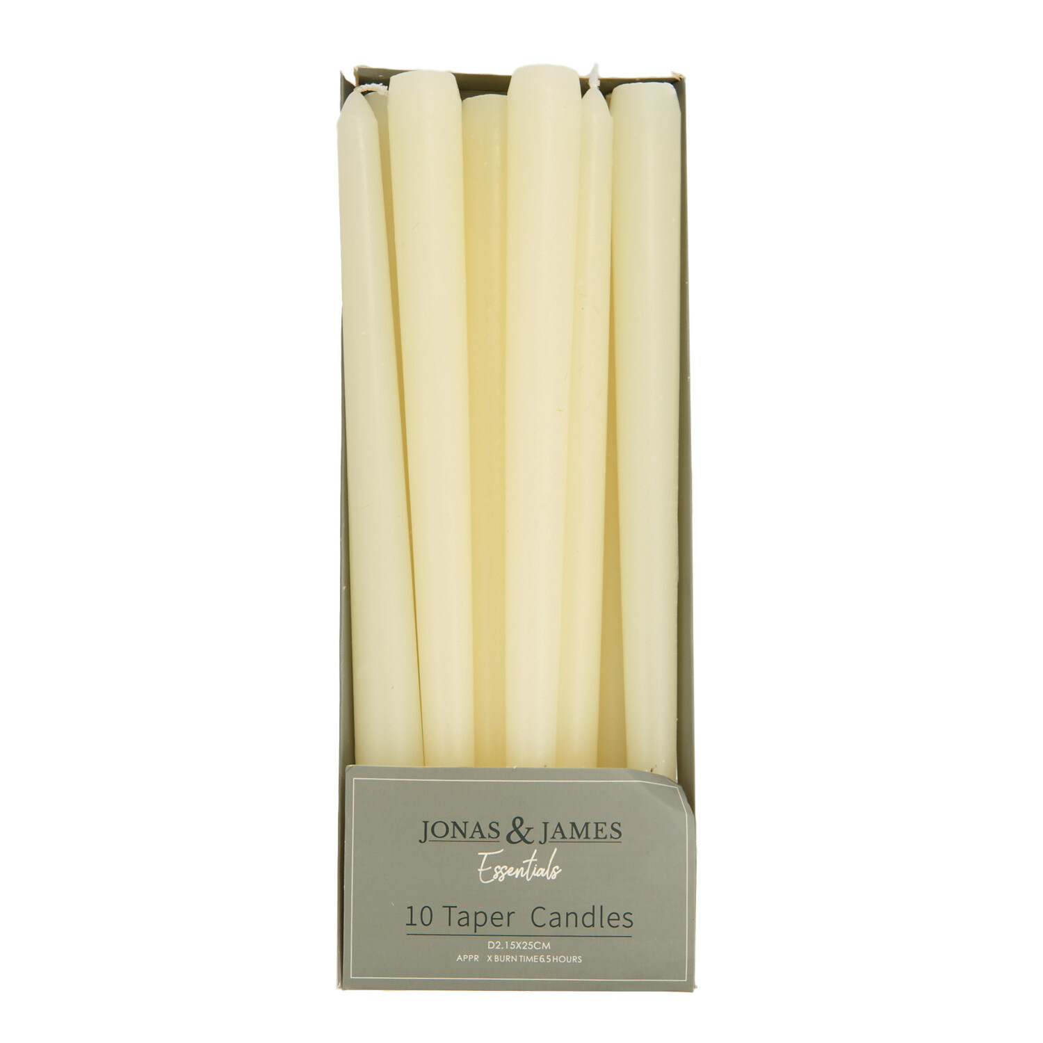 Pack of 10 Taper Candles - White Image 1