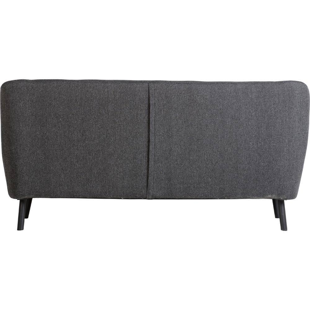Seconique Ashley 3 Seater Dark Grey Buttoned Fabric Sofa Image 5