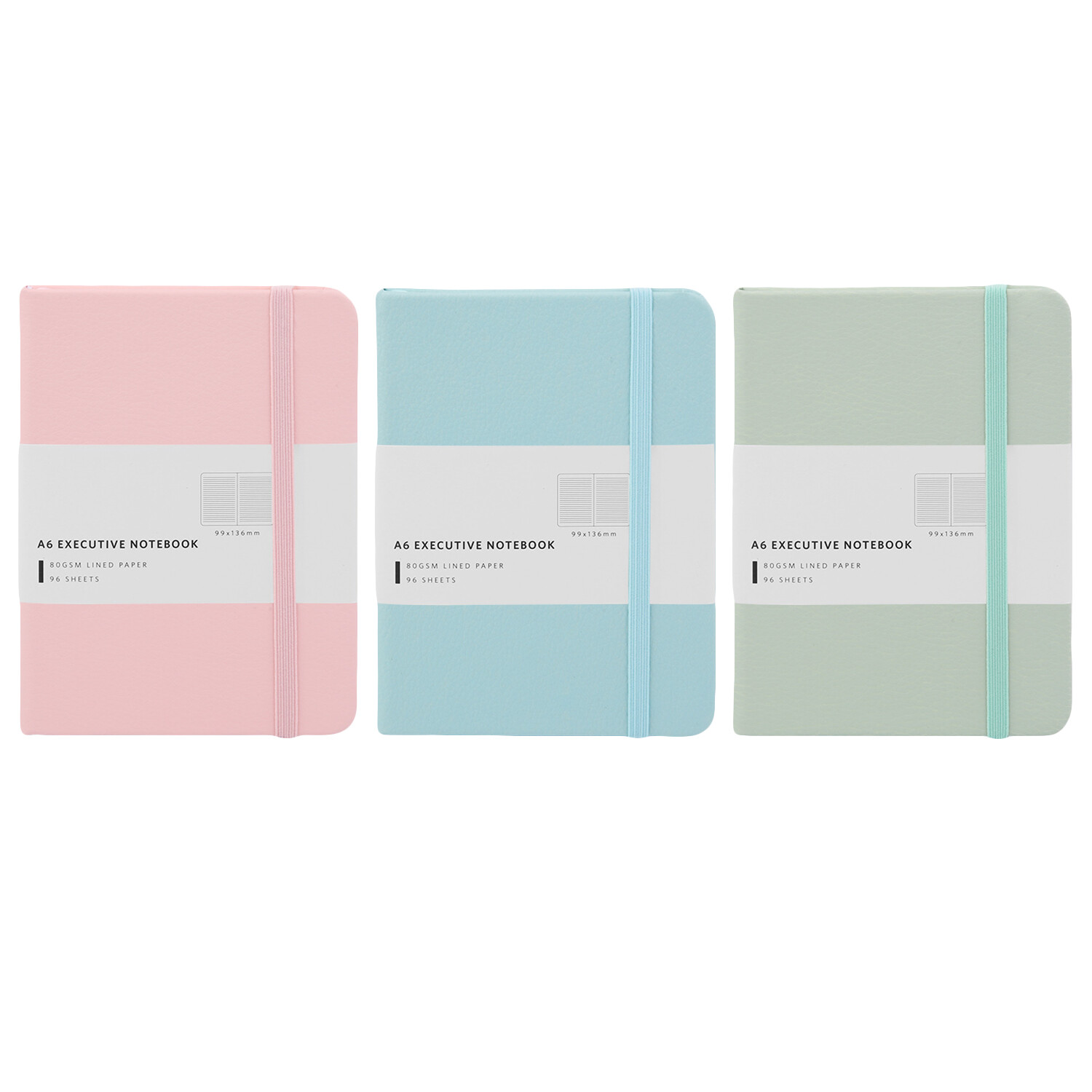 Set of 3 Executive Notebooks - A6 Image 1