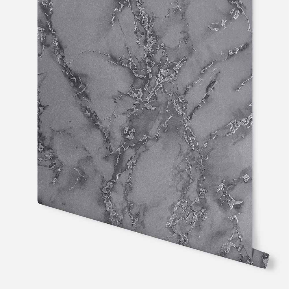 Arthouse Carrara Marble Charcoal Wallpaper Image 3