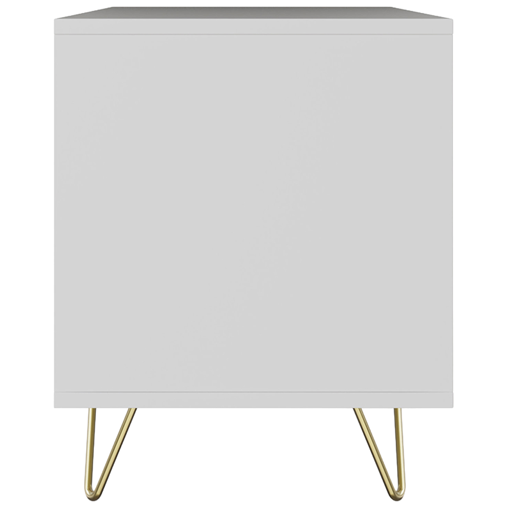 GFW Alora 2 Drawer White Bedside Table Image 6