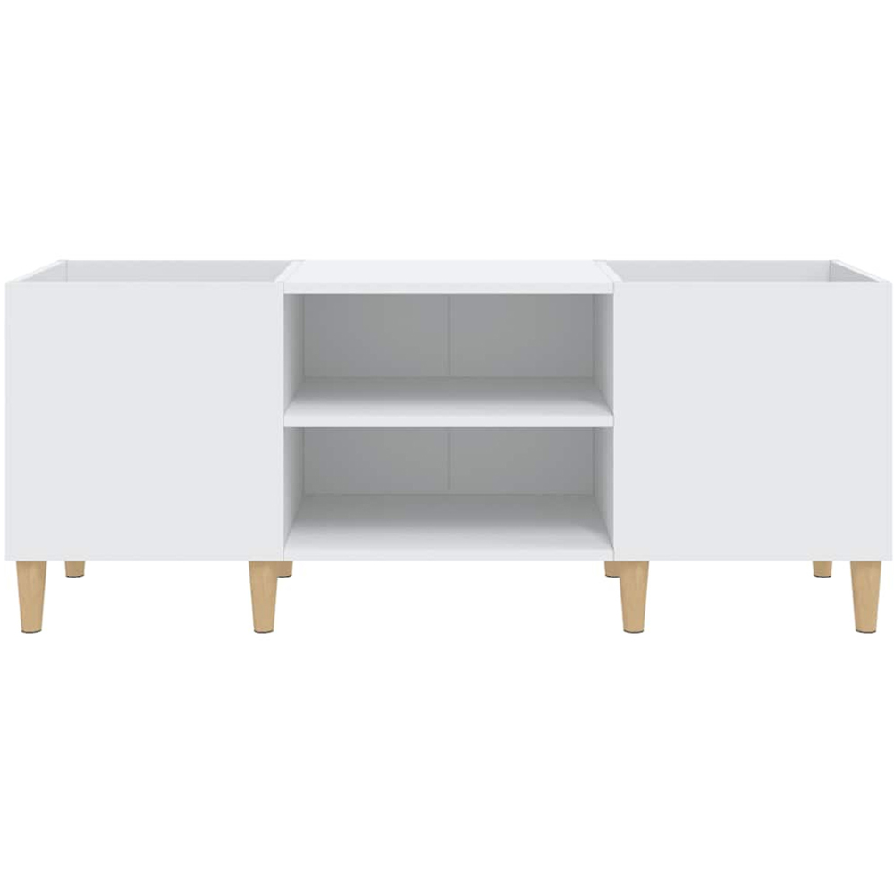 vidaXL 2 Shelf White Record Cabinet Image 4