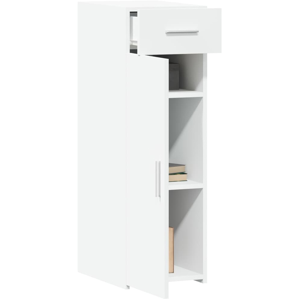 vidaXL Single Door Single Drawer White Sideboard Image 3