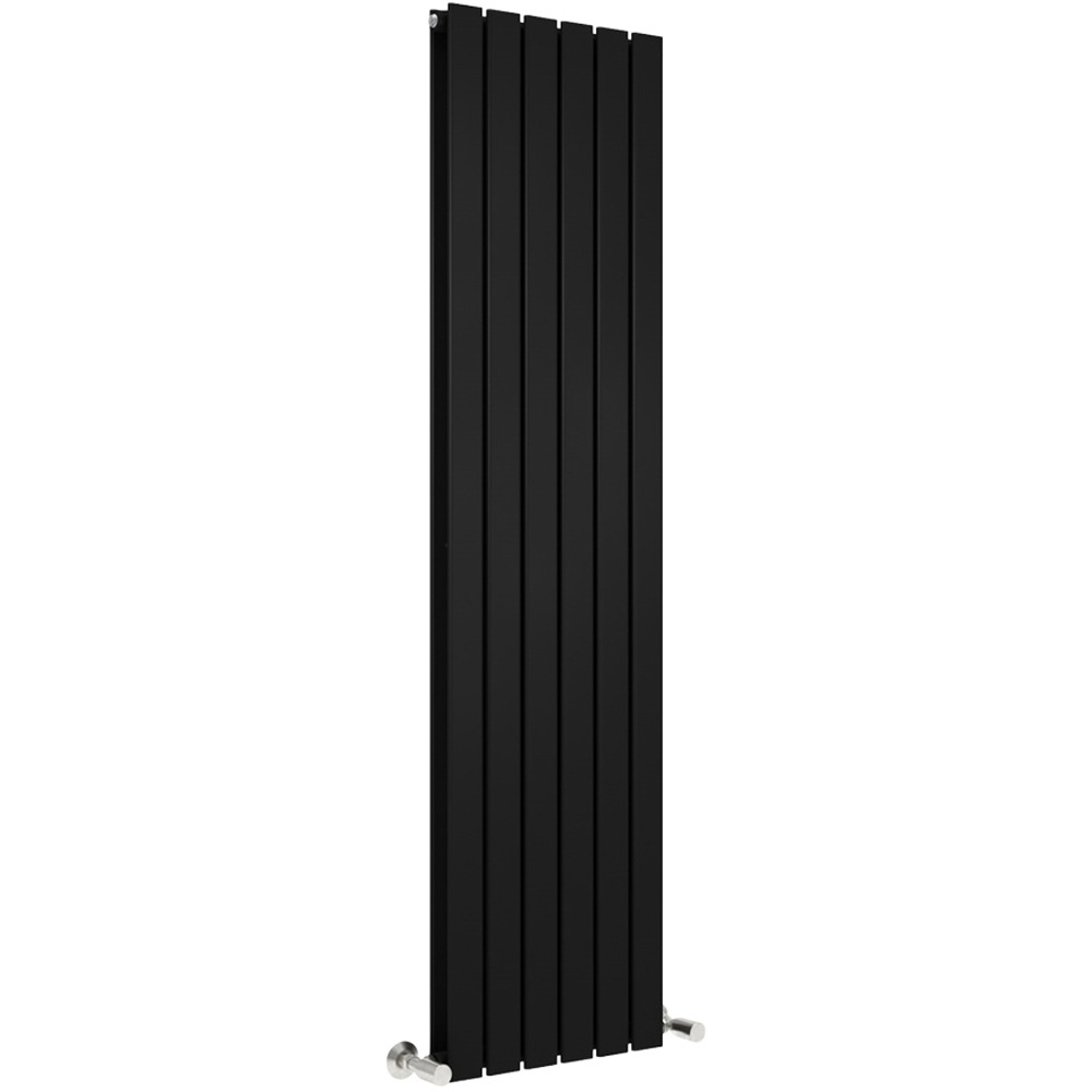 Black 6663 BTU Double Flat Panel Vertical Column Radiator 1800 x 408mm Image 1