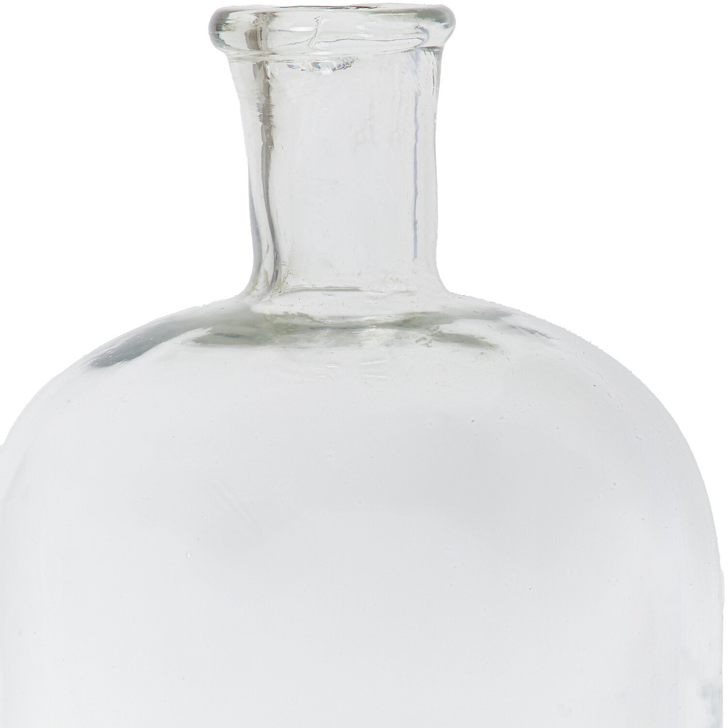 Bottleneck Glass Vase - Clear Image 4