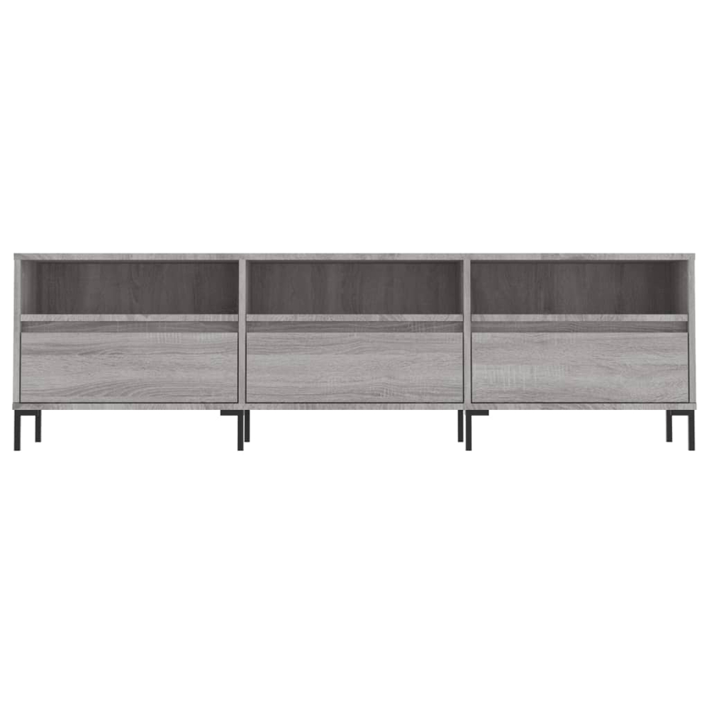 vidaXL 3 Drawer 3 Shelf Grey Sonoma TV Cabinet Image 5