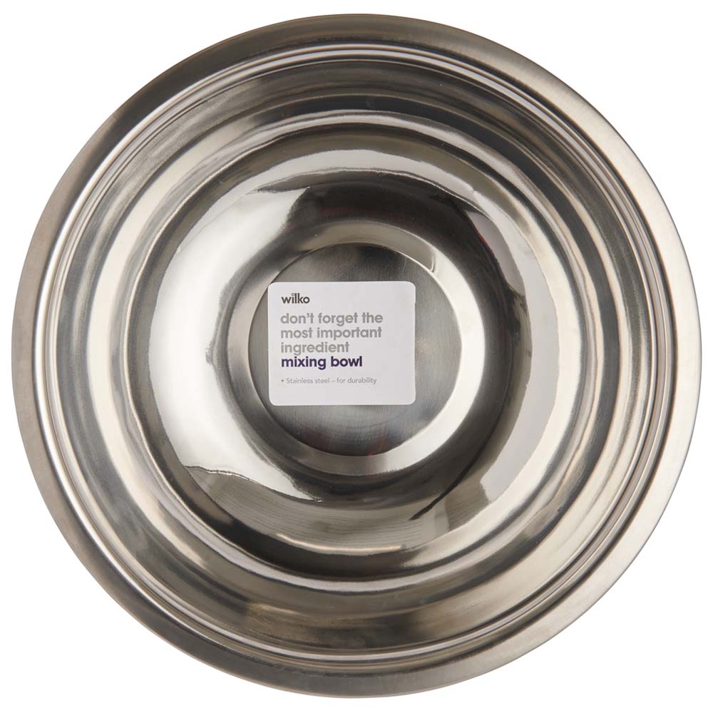 Wilko 28cm Stainless Steel Mixing Bowl Image 3