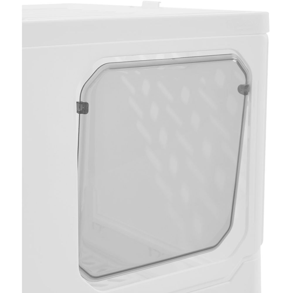 H&O Direct White Folding Enclosed Cat Litter Box with Scoop Image 6