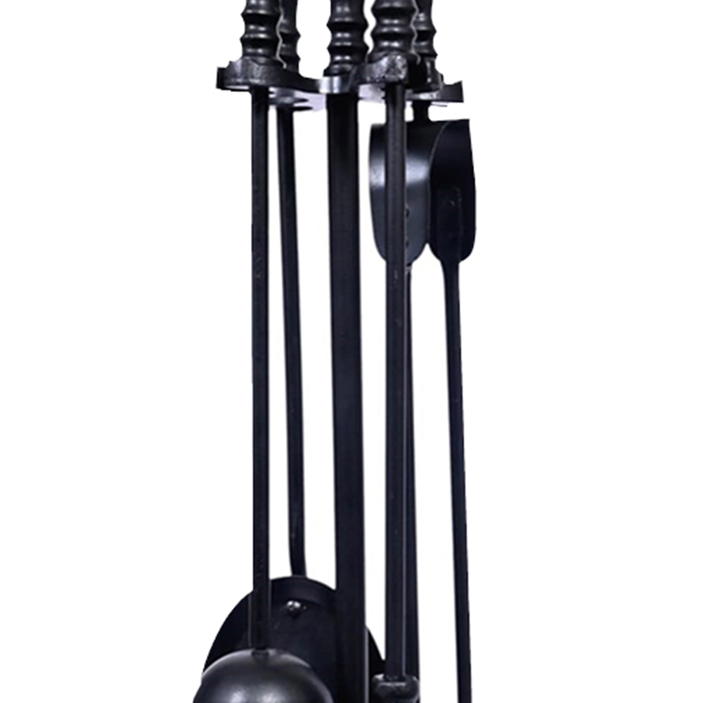 Inglenook Fireside 5 Piece Black Fireplace Companion Set Image 2