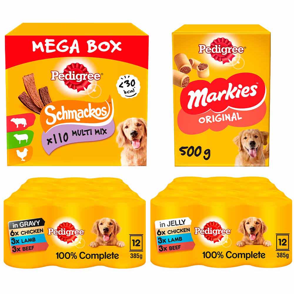 Pedigree Tins and Treats Dog Food Bundle Image 1