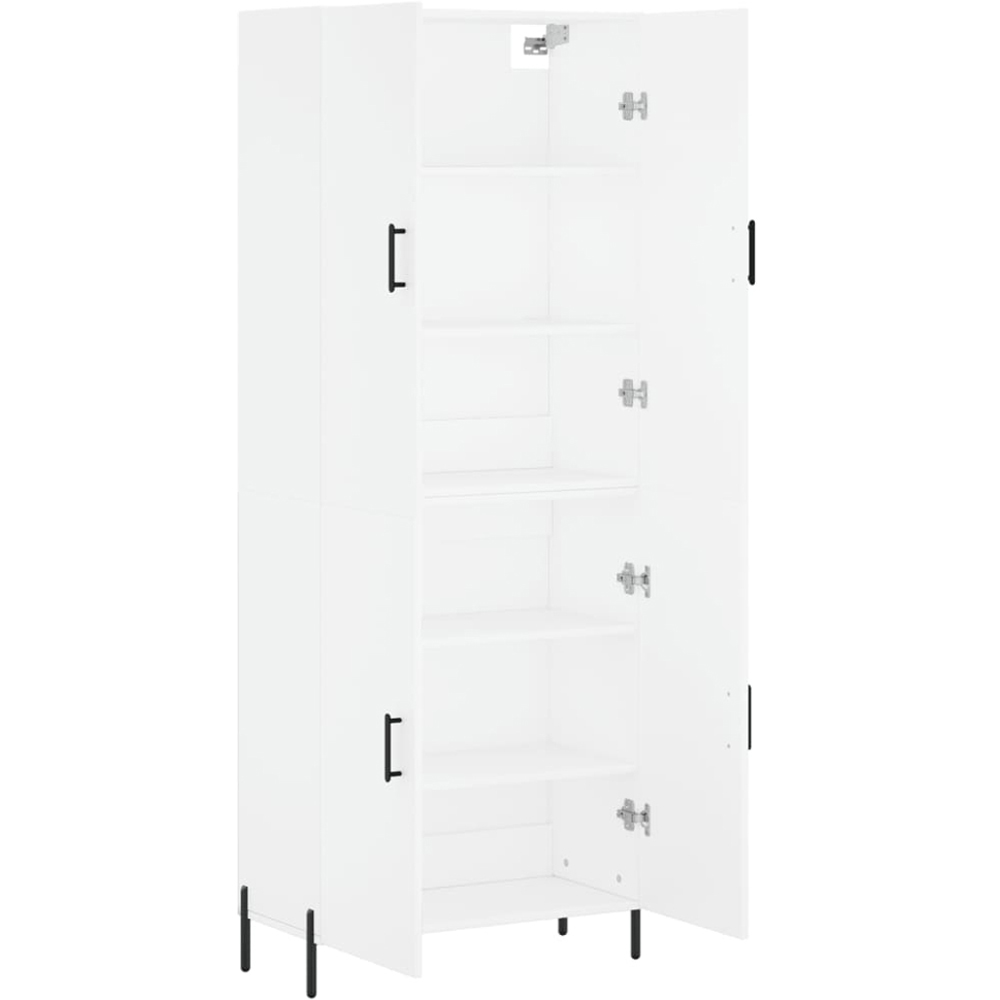 vidaXL 4 Door White Highboard Image 4