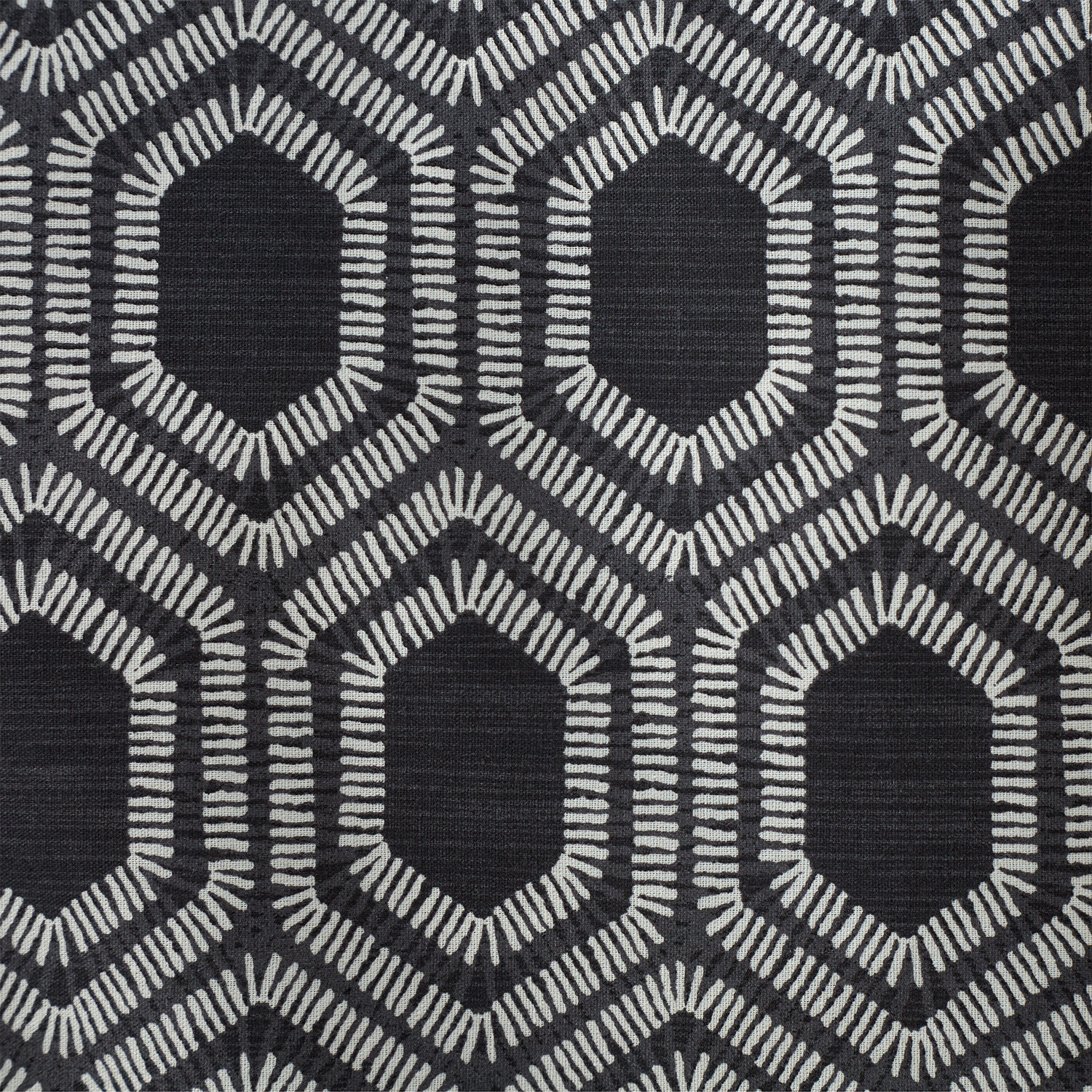 Iona Geo Duvet Cover and Pillowcase Set - Black / Superking Image 3