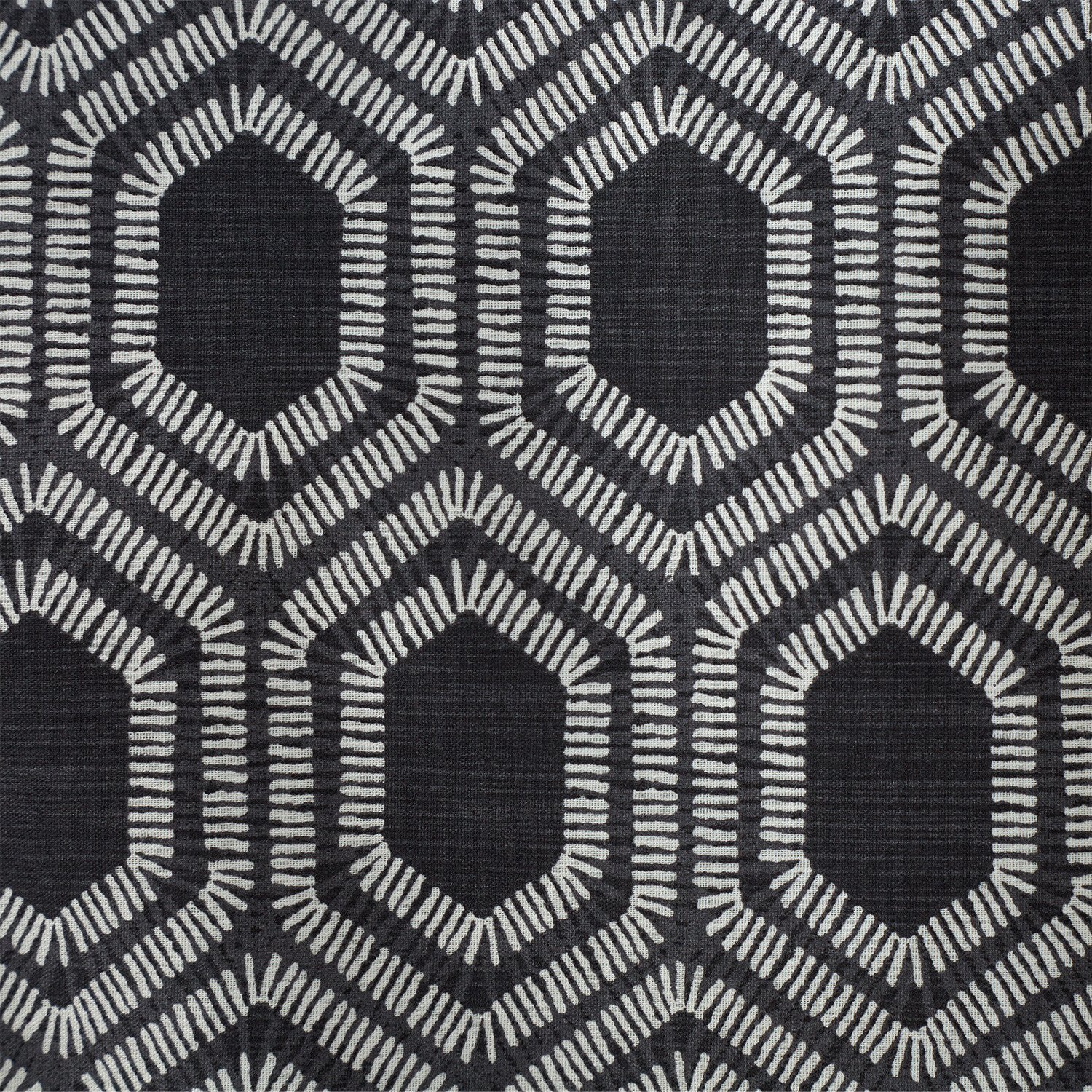 Divante Iona Geo Duvet Cover and Pillowcase Set - Black / Superking Image 3