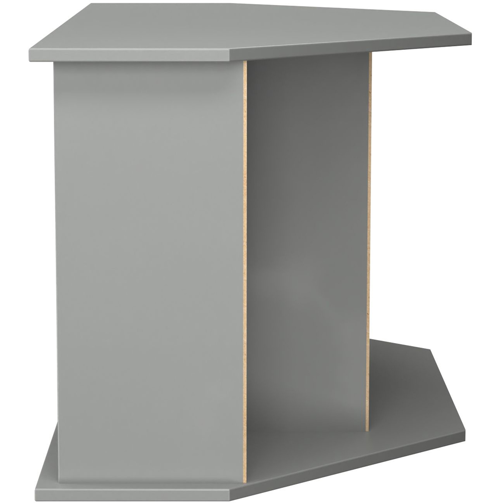 Crowndale Milan Single Drawer 5 Shelf Dusk Grey Corner TV Unit Ready Assembled Image 3