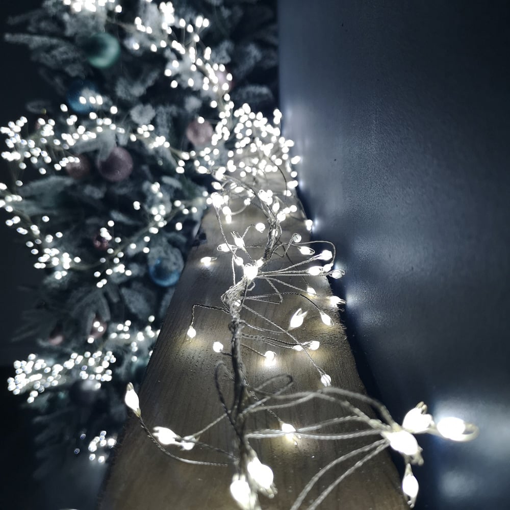 Samuel Alexander Ultra Bright 860 White LED Christmas Garland Light Image 1