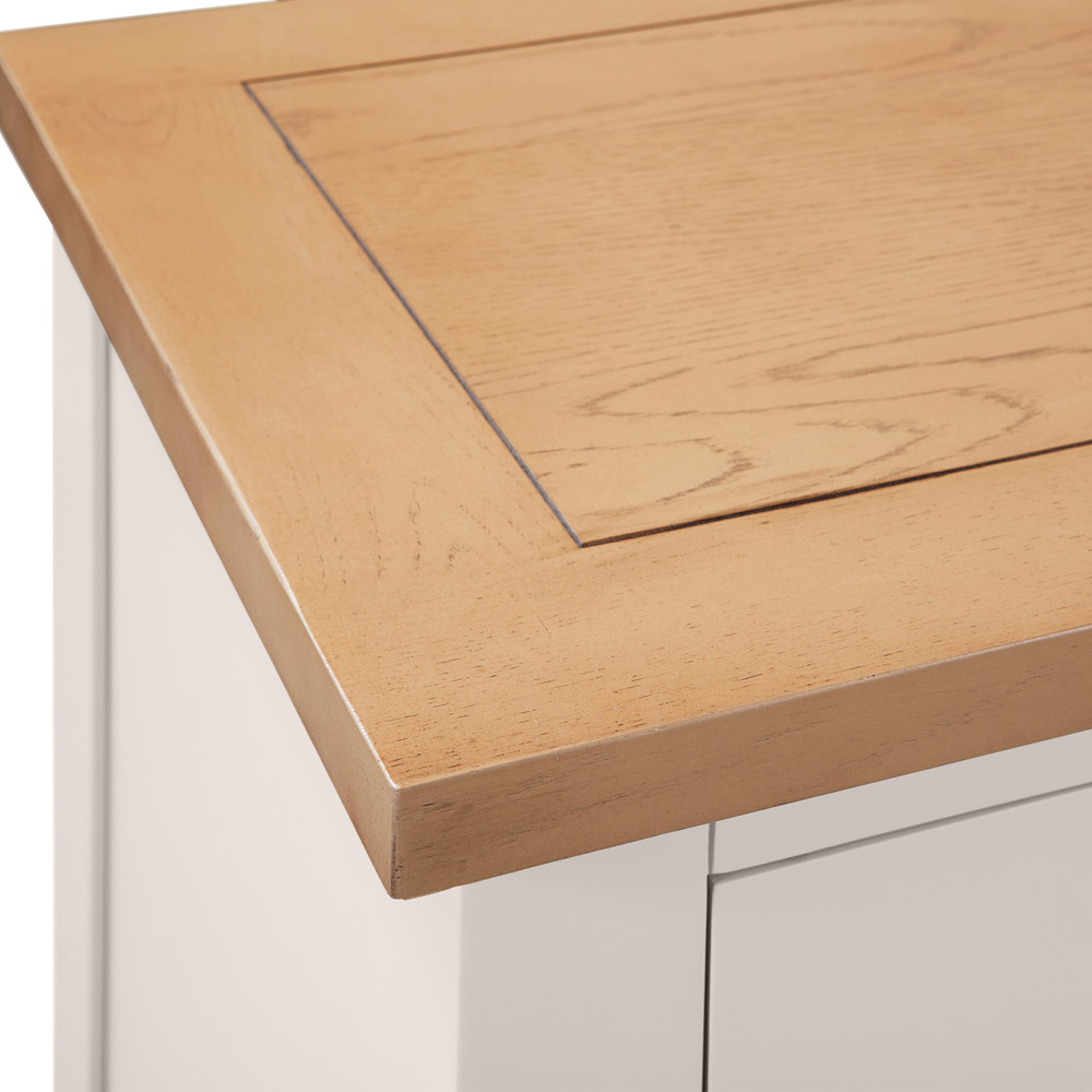 Julian Bowen Richmond 3 Drawer Grey and Oak Bedside Table Image 5