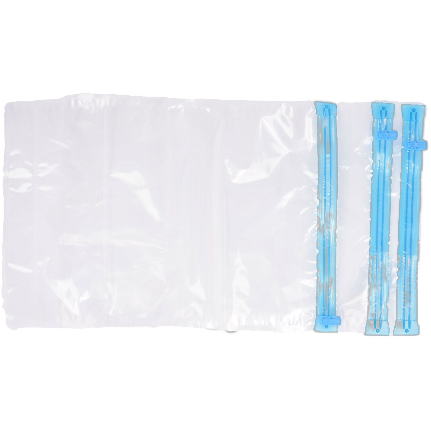 Travel Vacuum Storage Bags Clear and Blue Image 5