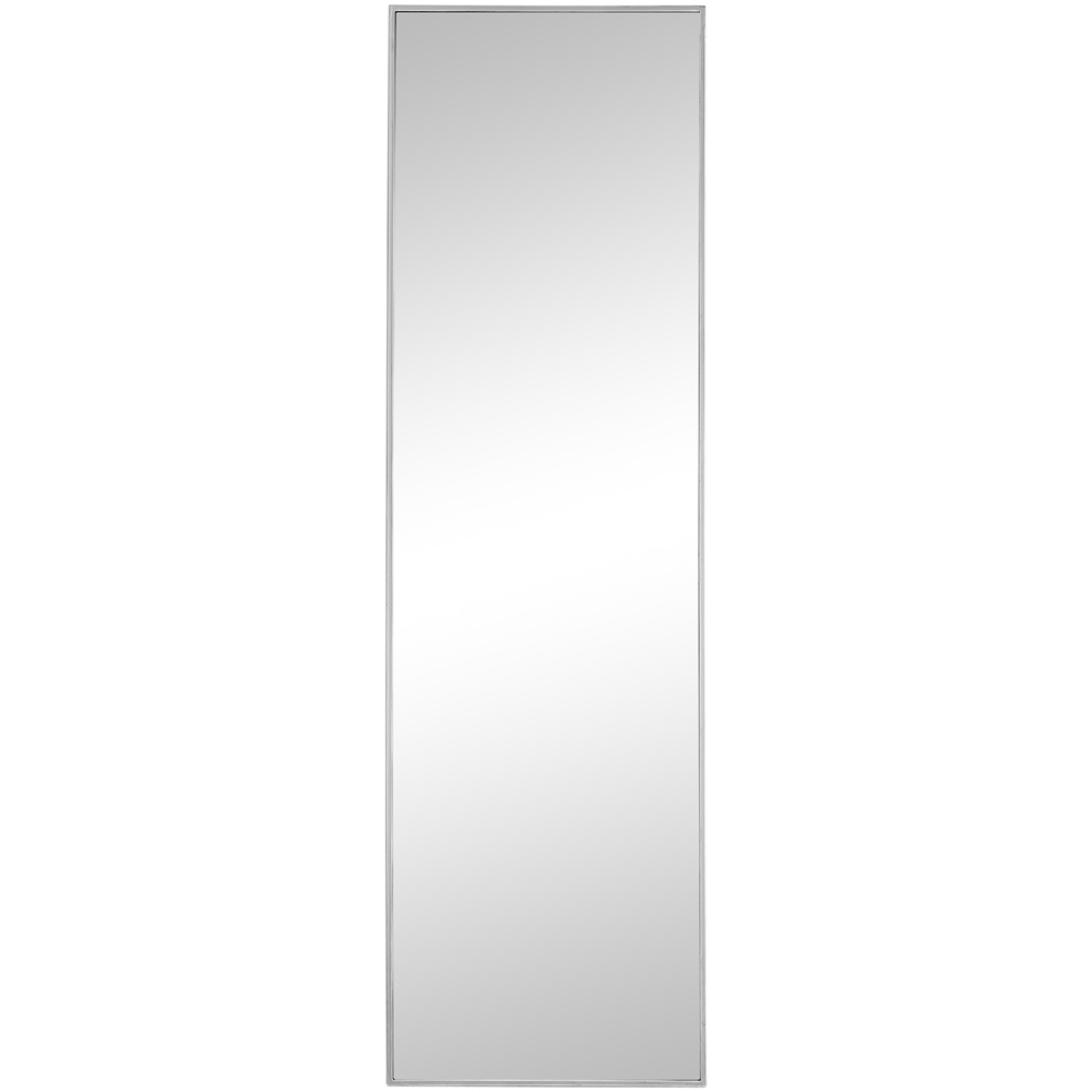 Furniturebox Austen Rectangular Silver Extra Large Metal Wall Mirror 170 x 50cm Image 1