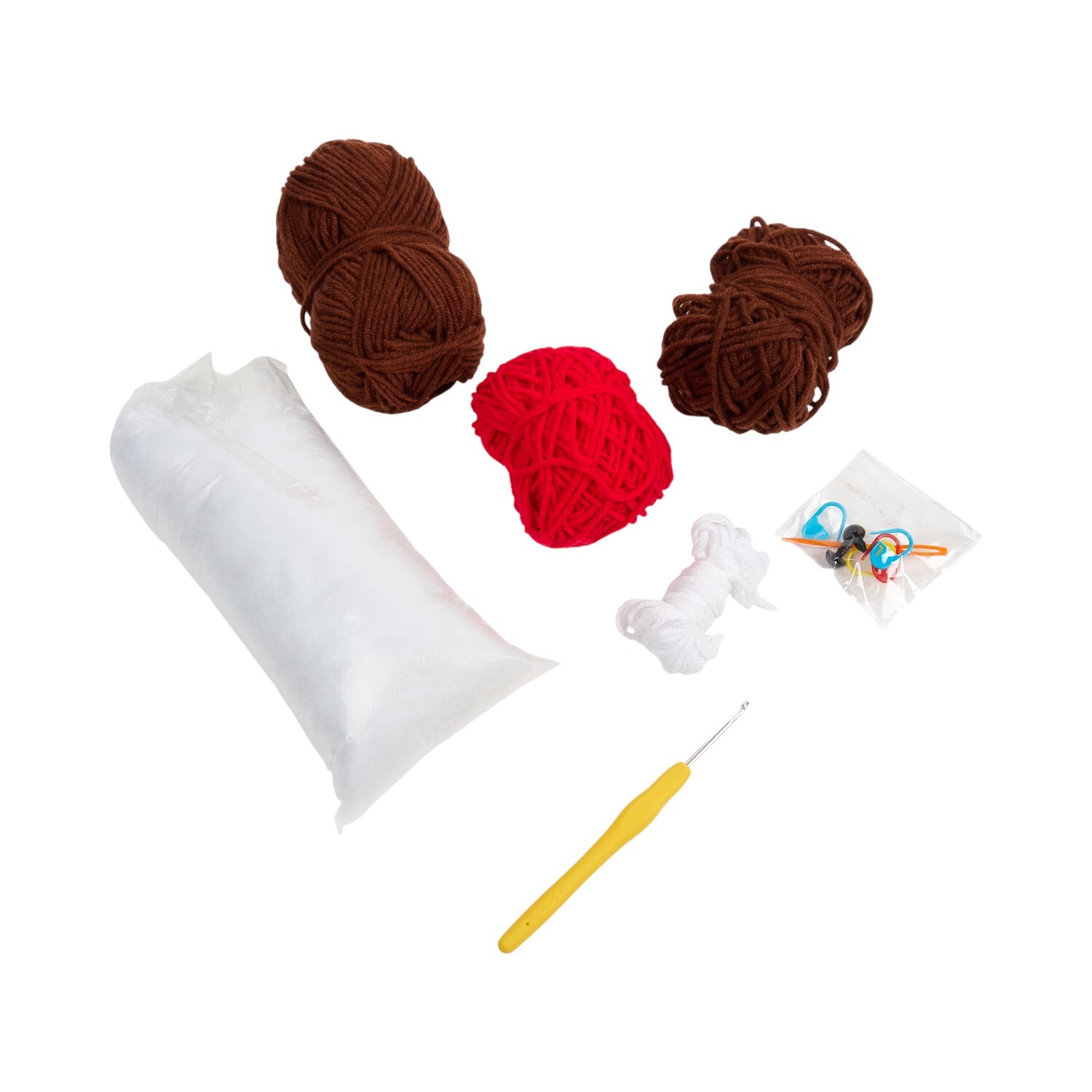 Crochet Your Own Heart Bear Kit Brown Image 3