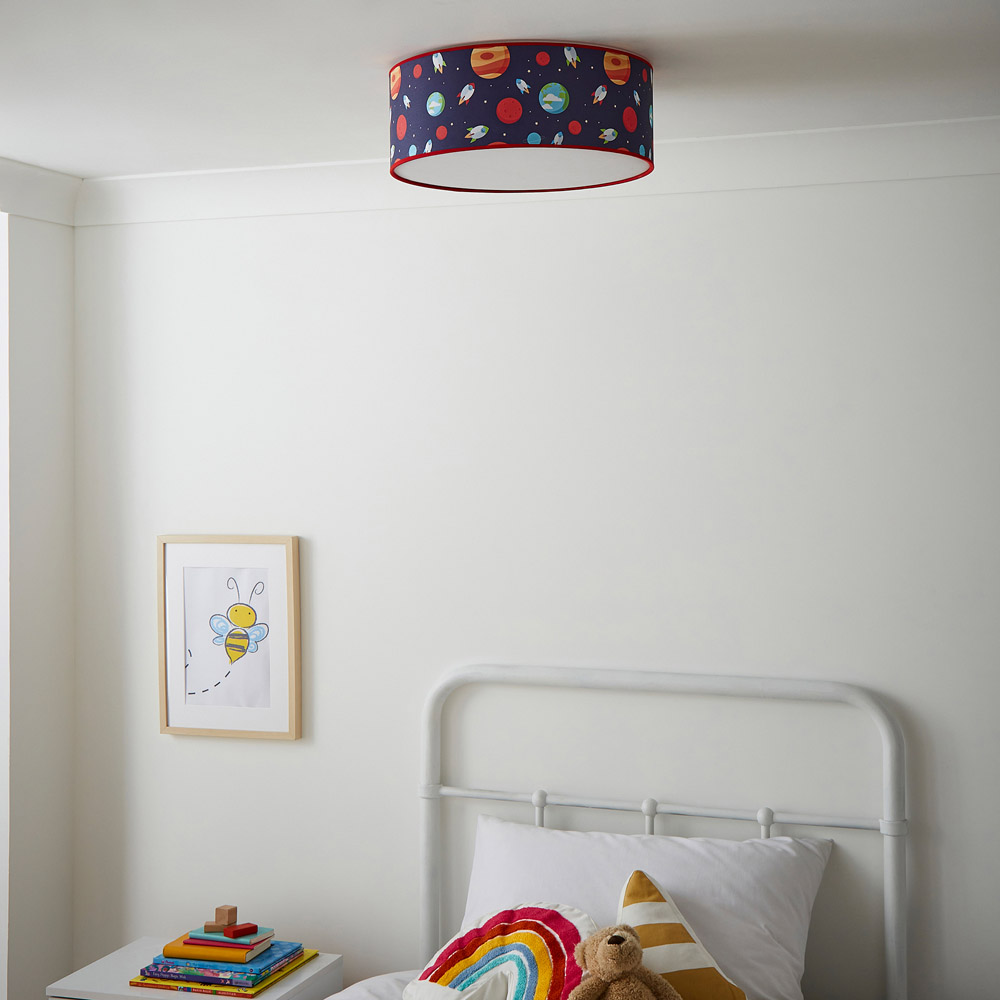 Glow Round Space Diffused 3 Light Flush Ceiling Light Image 2