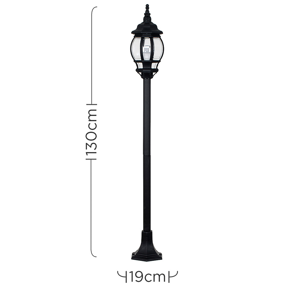 ValueLights Windsor Black Outdoor Bollard Light Image 7