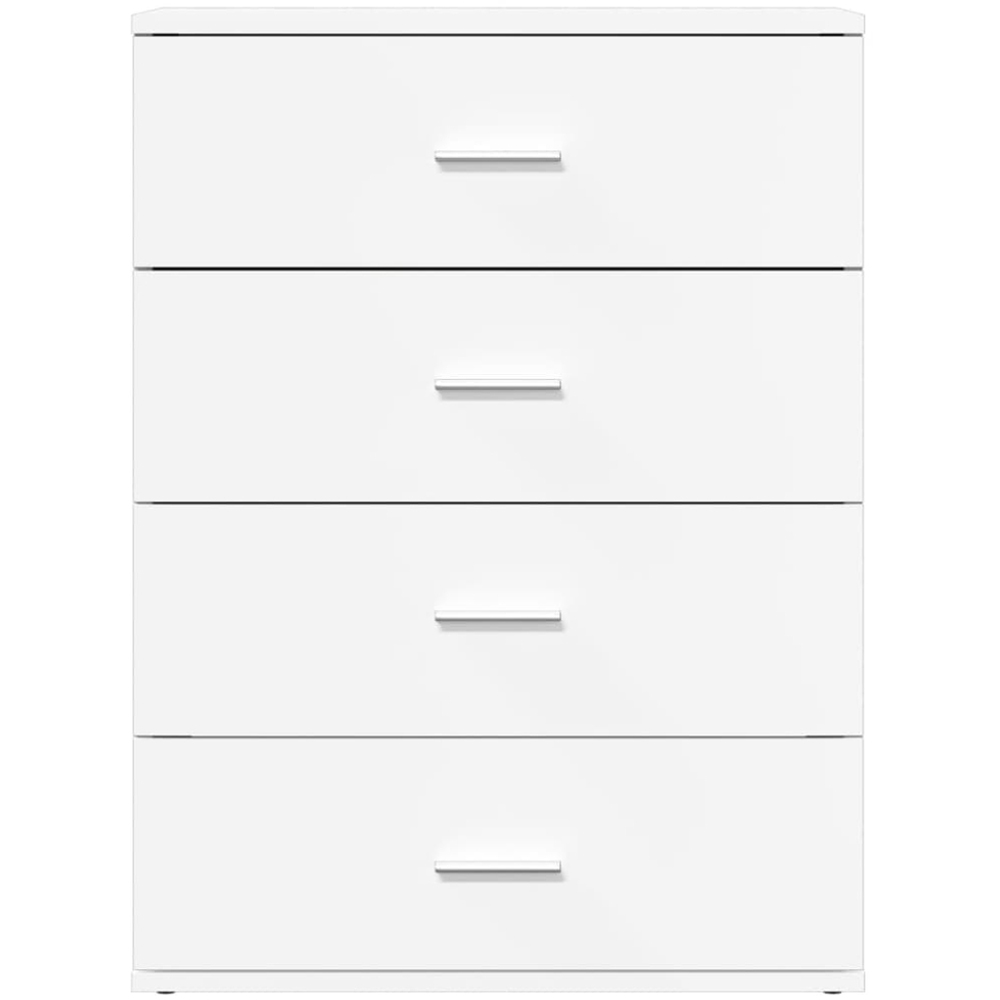 vidaXL 4 Drawer White Sideboard Set of 2 Image 4