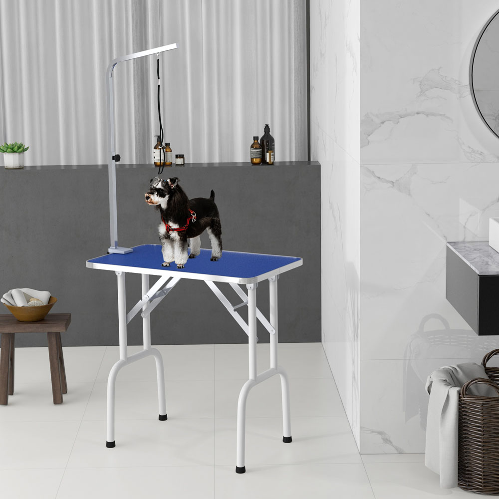 PawHut Blue Foldable Dog Grooming Pet Table Image 2