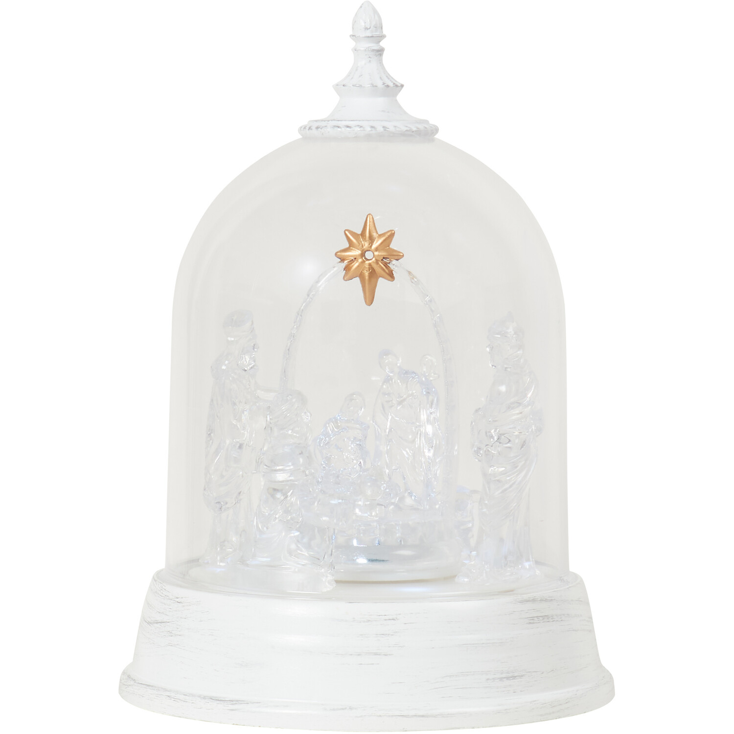 Musical Spinning LED Nativity Scene - White Image 2