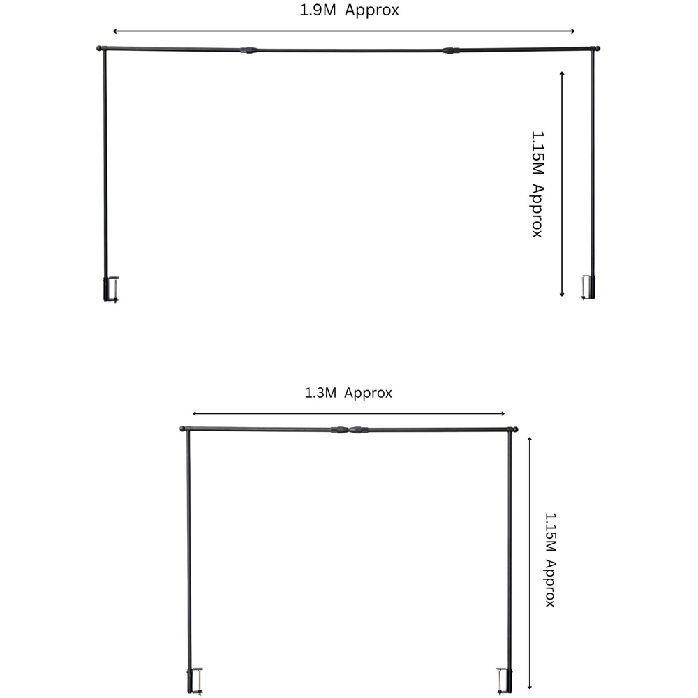 Samuel Alexander Black Metal Extendable Christmas Table Display Pole 130 to 195cm Image 9