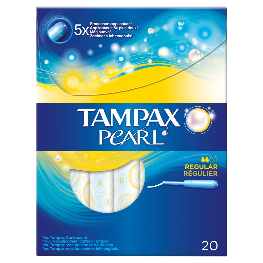 Tampax Pearl Regular Applicator Tampons 18 pack Image
