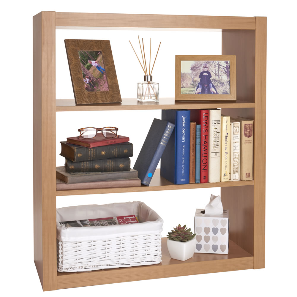 Wilko Bookcase Oslo Style 3 Tier Oak Effect Wilko
