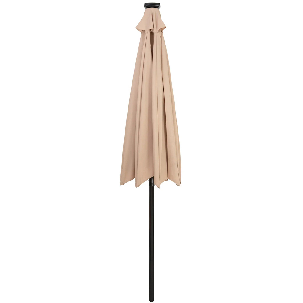 MonsterShop Beige LED Crank and Tilt Parasol 2.7m Image 3