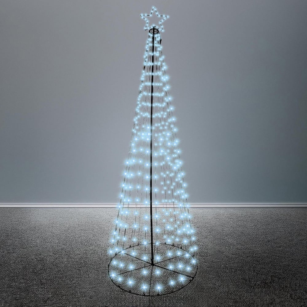 Shatchi Cool White LED Pre Lit Maypole Artificial Christmas Tree 4.7ft Image 2