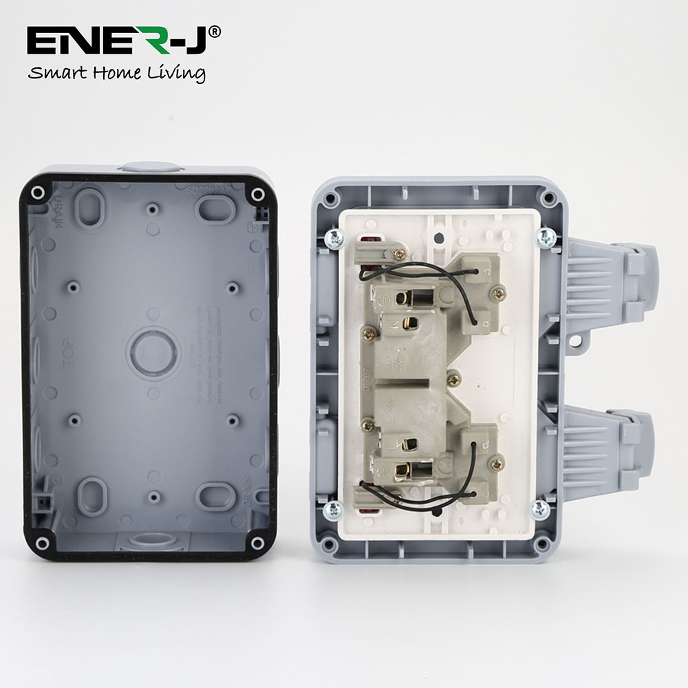 ENER-J 2 Gang 13A Twin BS Sockets with Switch Image 6